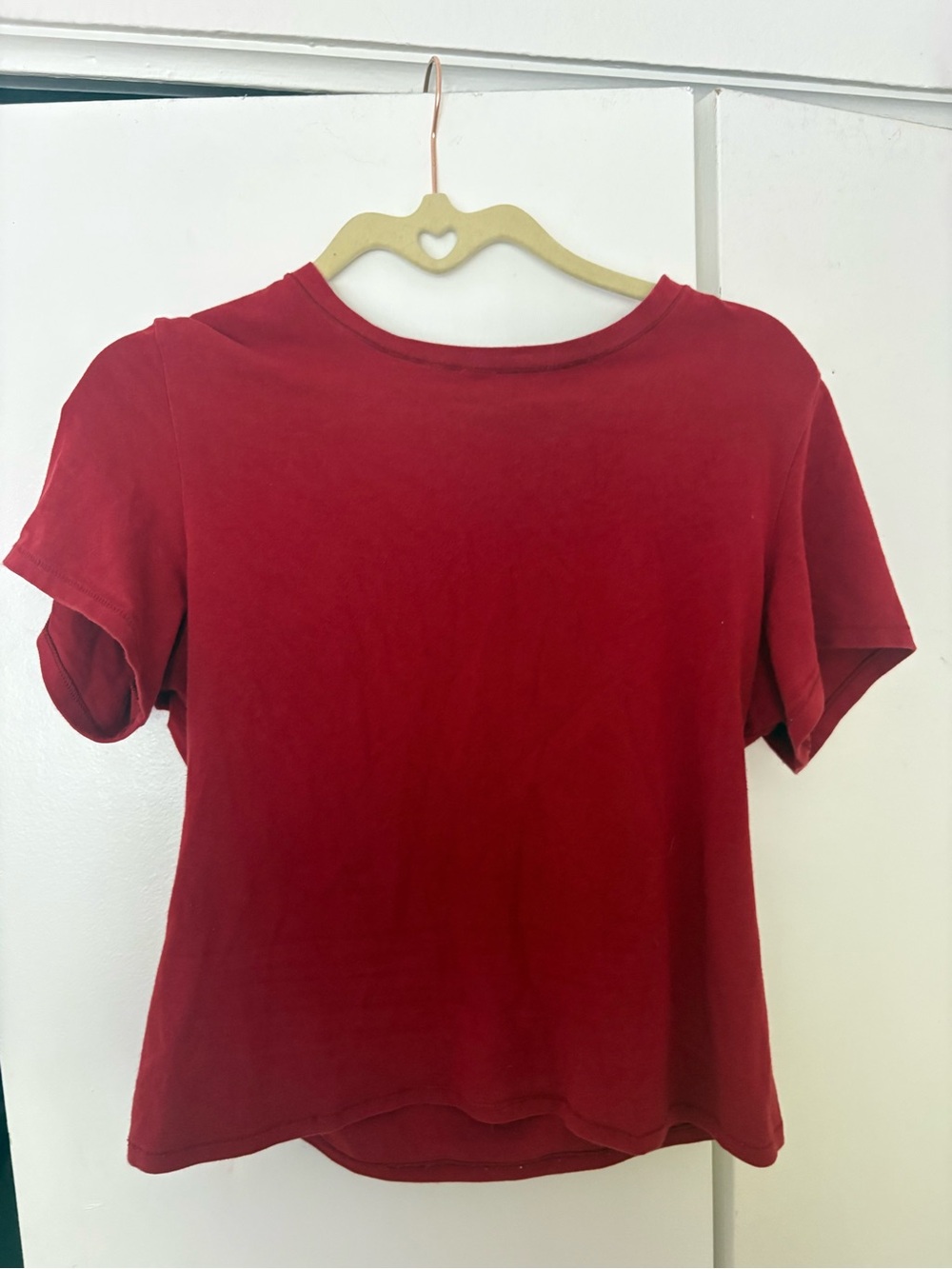 skims red cotton tee
